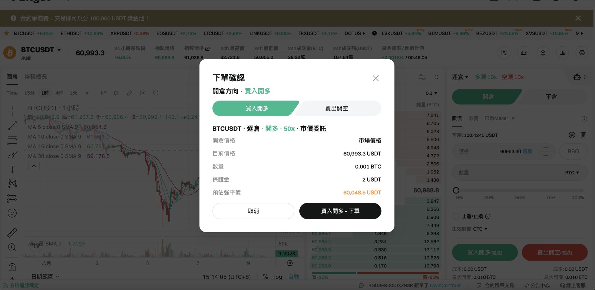 Bitget 合约仓位体验券使用指南