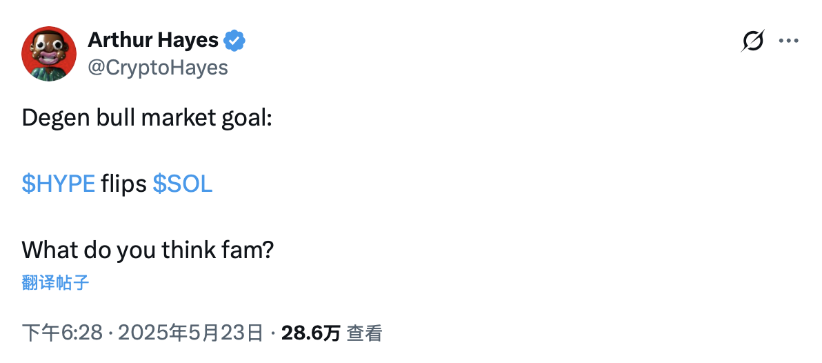 当Arthur Hayes突然奶了你买的币，你该小心了